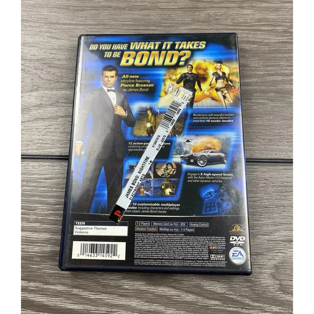 007: Nightfire‎ PlayStation 2 Black Label Game, Complete in Box